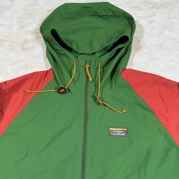 L.L.Bean Womens Colorblock Aztec Southwestern Hooded Anorak Windbreaker Sz M - Picture 4 of 9